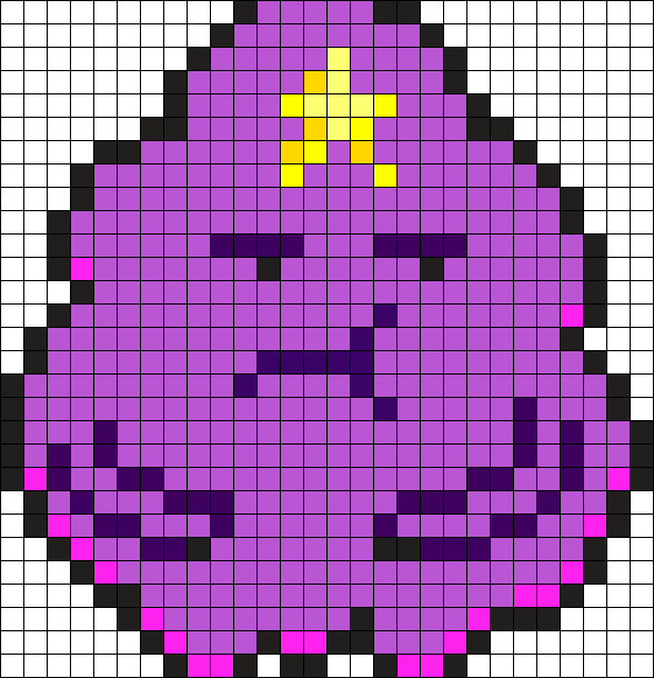 Lumpy Space Princess Perler Bead Pattern / Bead Sprite (589x610), Png Download