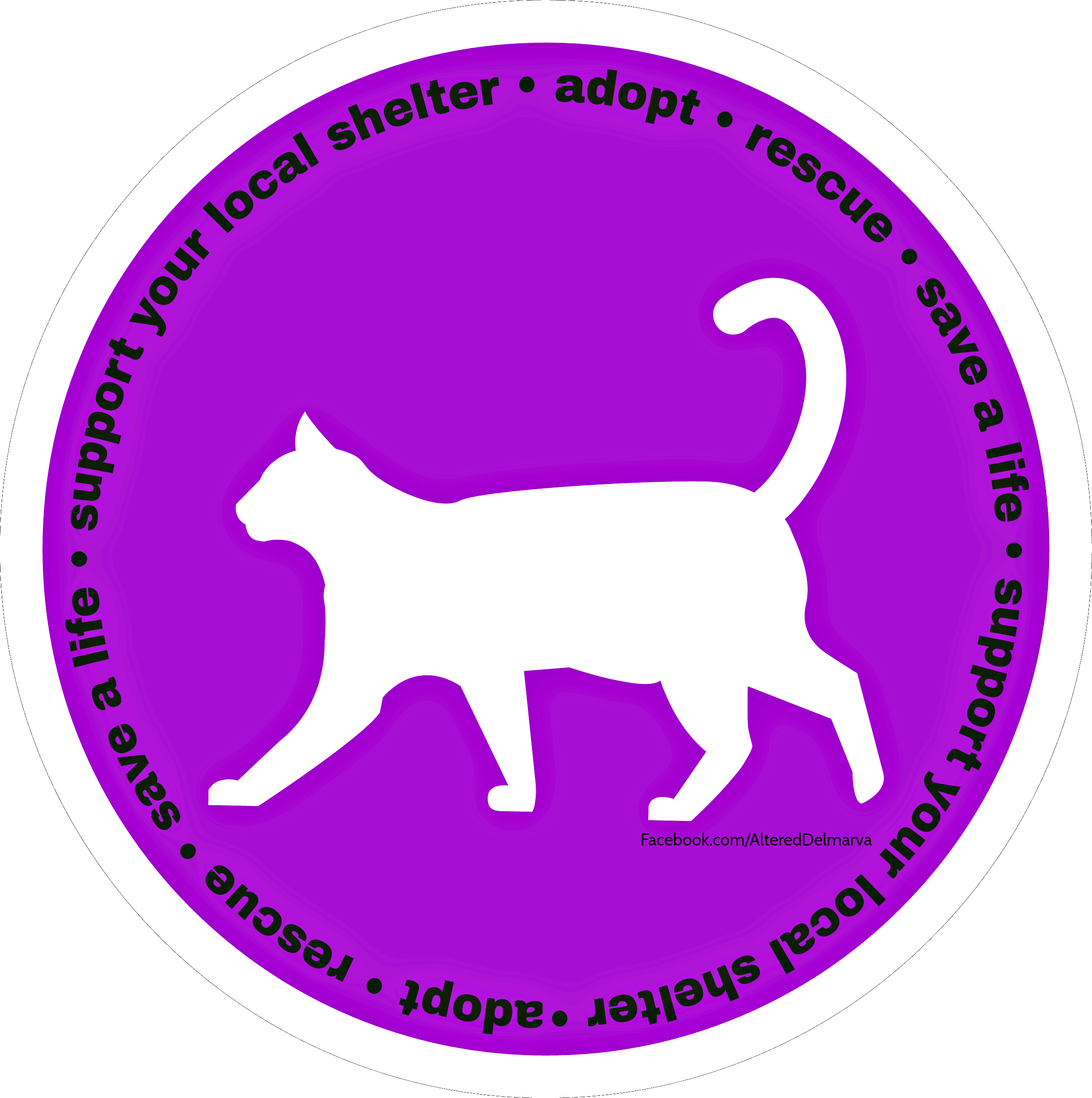 Text Around The Circle Reads "support Your Local Shelter (2546x2561), Png Download