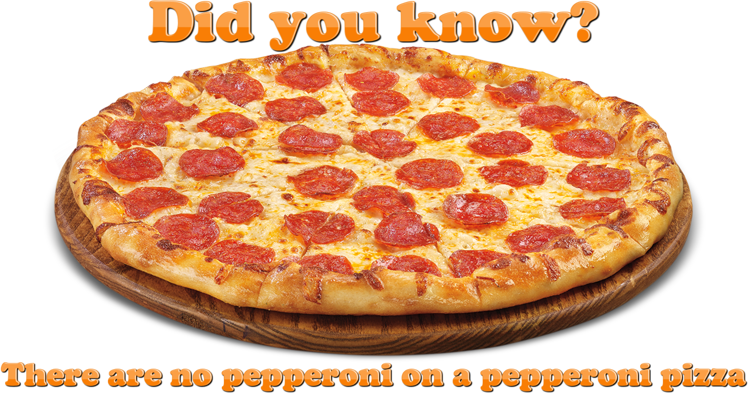 Pepperoni Transparent Cheese Pizza (1538x776), Png Download