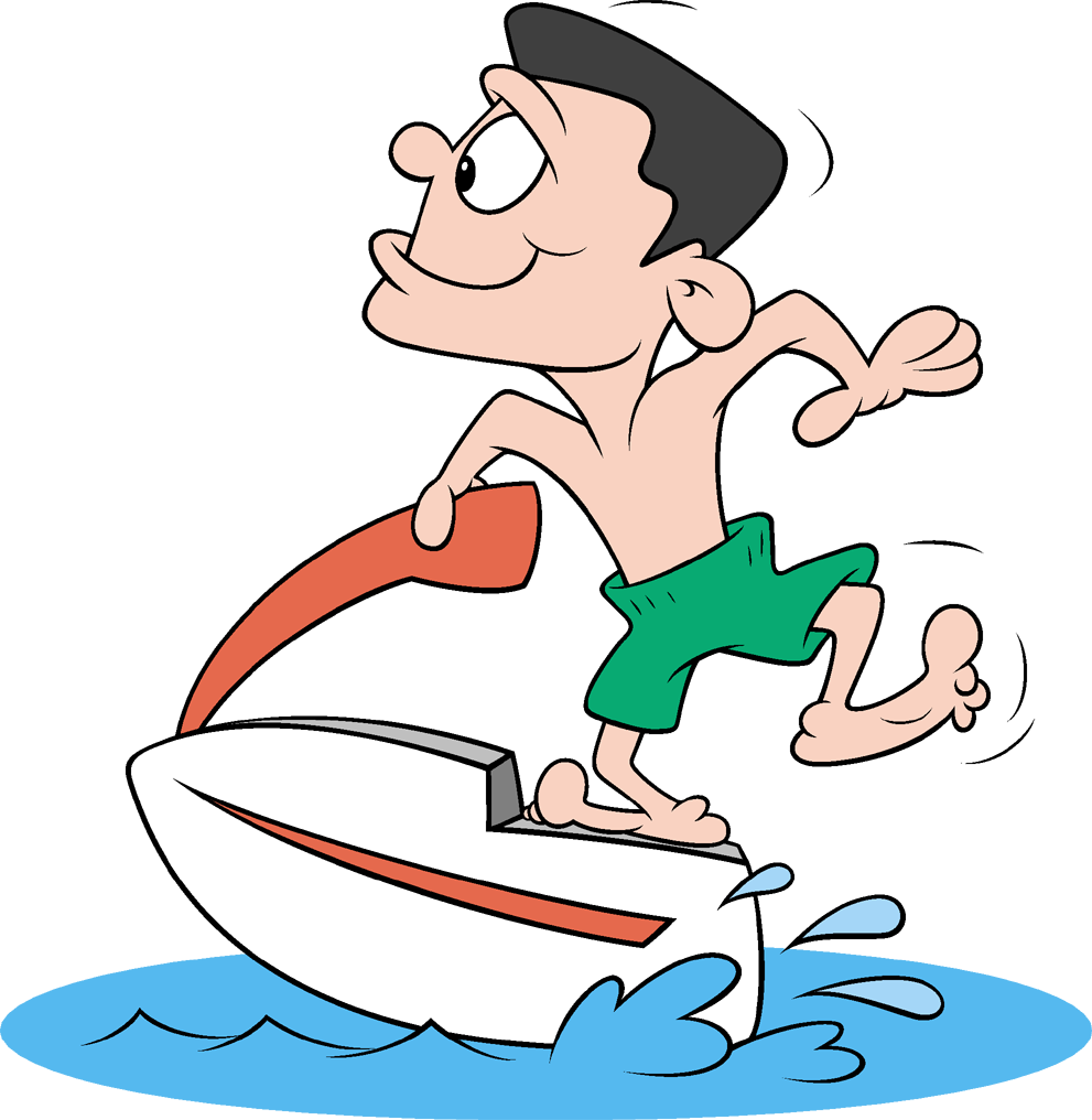 Jet Skiing Clipart (991x1016), Png Download