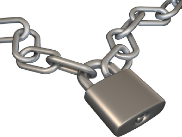 Cliparts Locked Chains (640x480), Png Download