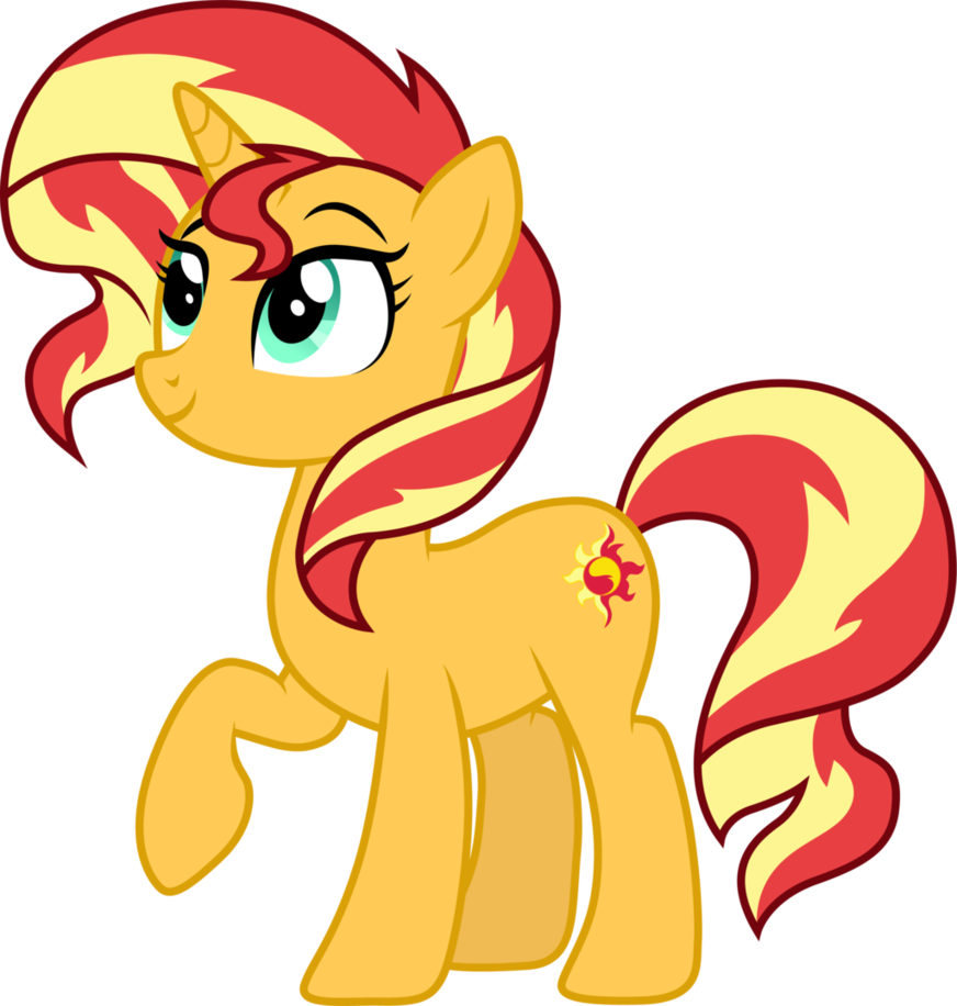 Sunset Shimmer Pony By Cloudyglow-dbnxf63 (872x916), Png Download