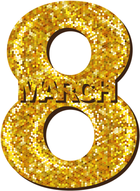 Download 8th March Gold Transparent Png Images Background (480x648), Png Download