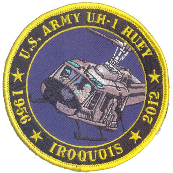 Us Army Uh 1 Huey Commemorative Patch With Velcro Military, (600x585), Png Download