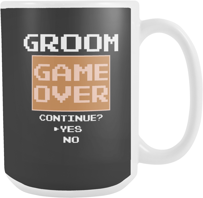 Groom Gift Game Over Video Game Coffee Mug (1024x1024), Png Download