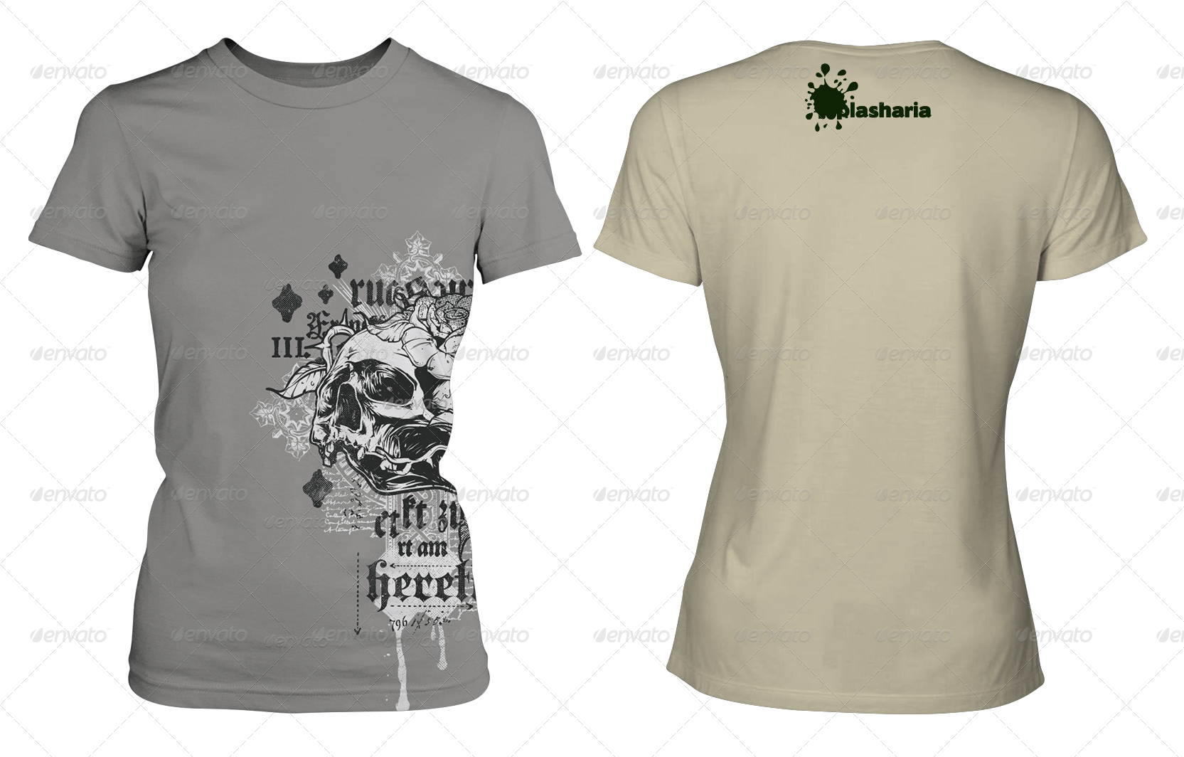 Womens T Shirt Mockup 1 Womens T Shirt Mockup 2 Womens (1665x1064), Png Download