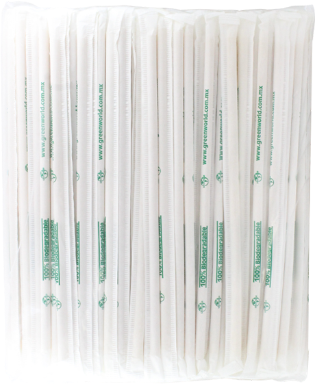 Green World, 500 Popotes 100% Biodegradables Estuchado (600x700), Png Download