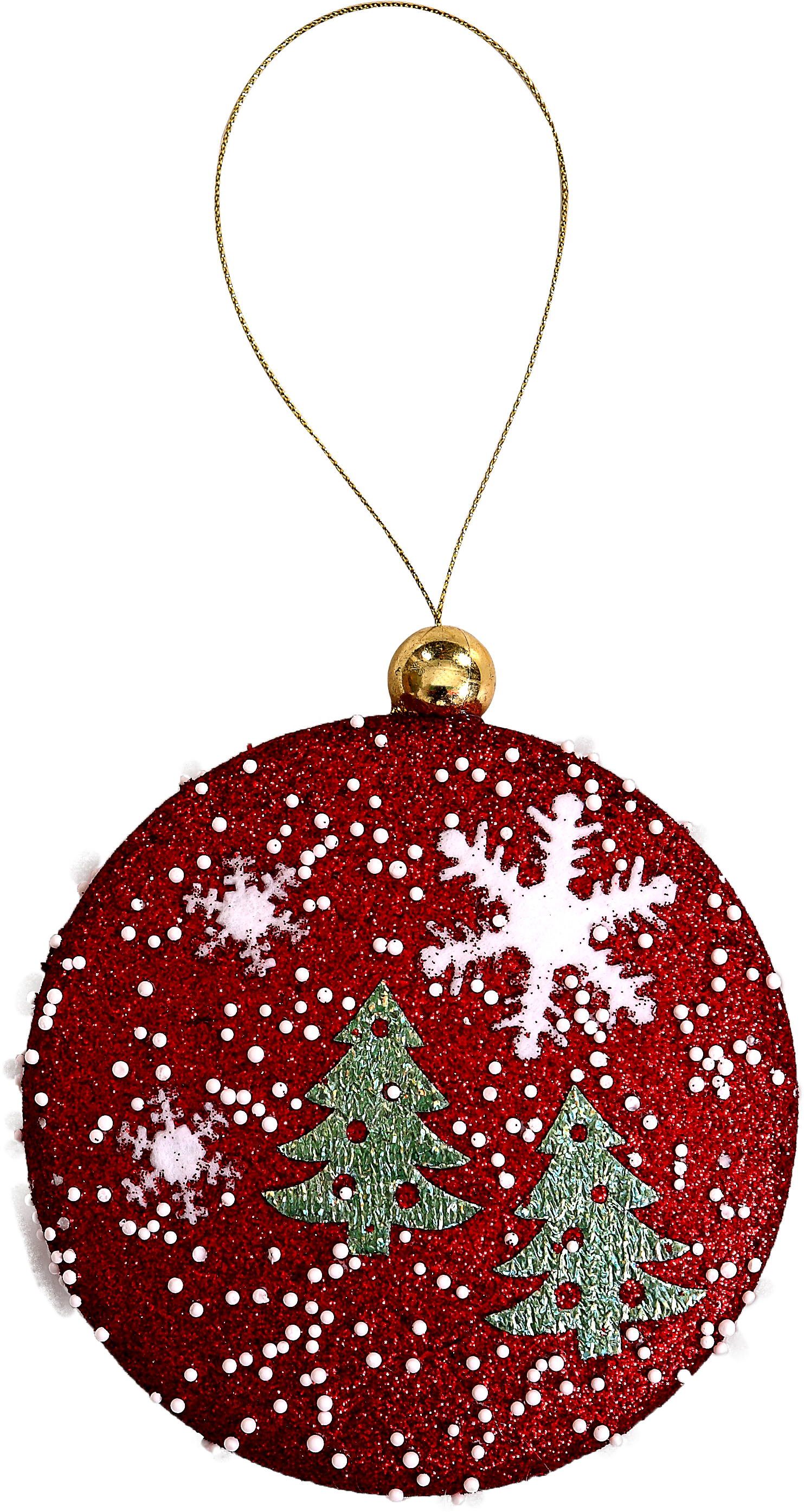 Bola Decorada Árvore/flocos Neve (1658x2857), Png Download