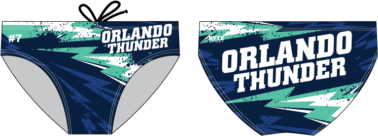Orlando Thunder Custom Men's Swim & Water Polo Brief (800x600), Png Download