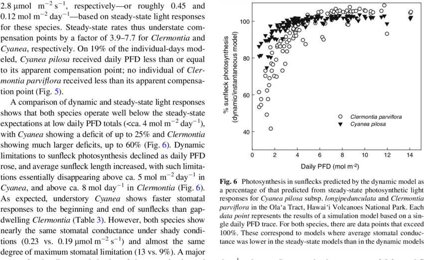 Total Daily Photosynthesis As A Function Of Daily Pfd (850x542), Png Download