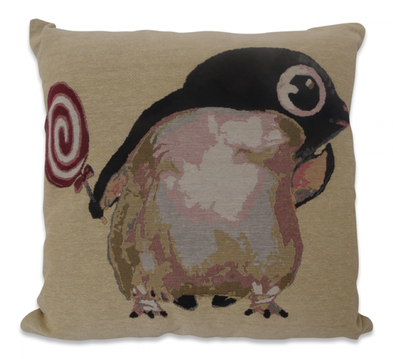 Animal Tapestry Baby Penguin 18in X 18in Cushion Cover (800x927), Png Download