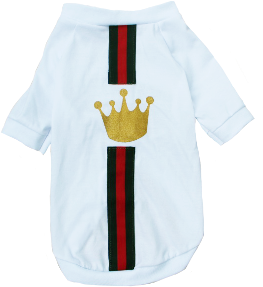Camiseta Branca Coroa Dourada (1086x724), Png Download