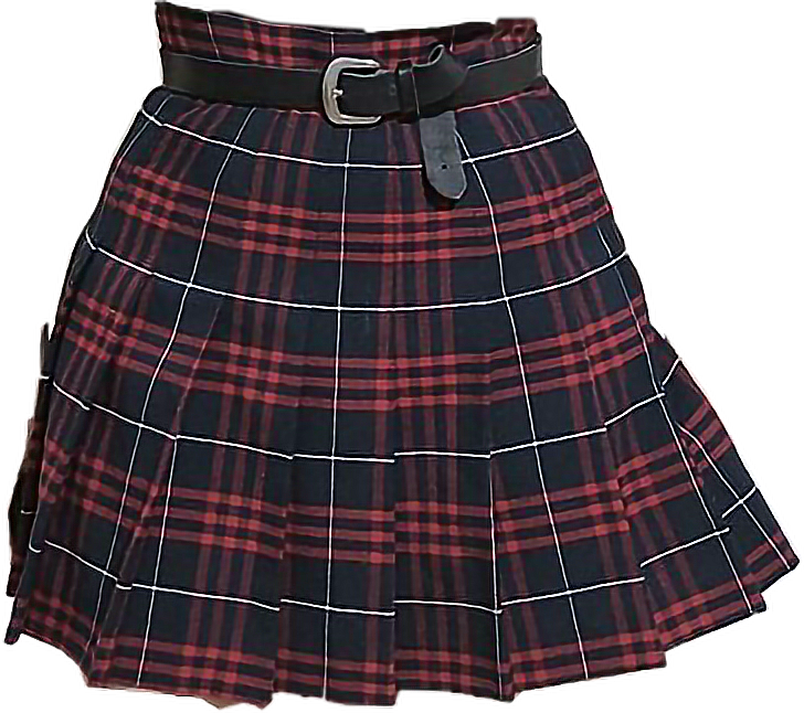 Black Red Skirt Polyvore Moodboard Filler (728x646), Png Download