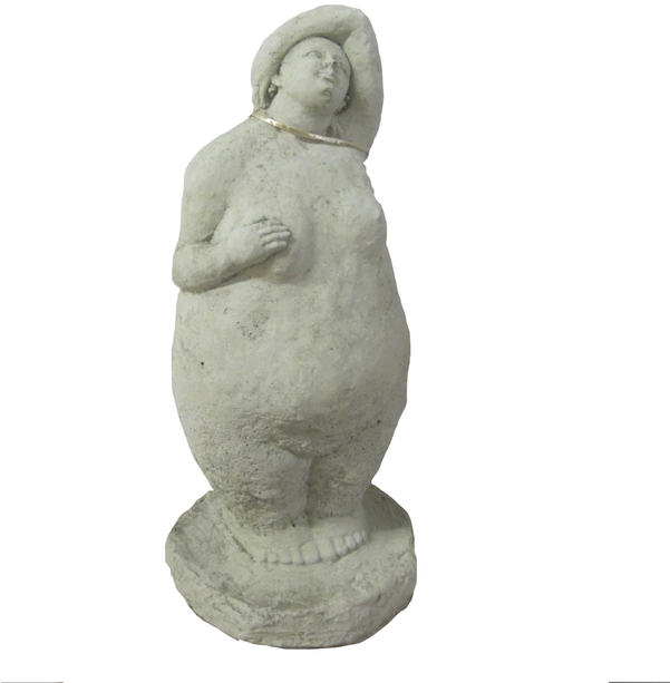 Cd02 Fat Lady Concrete Statue (600x800), Png Download