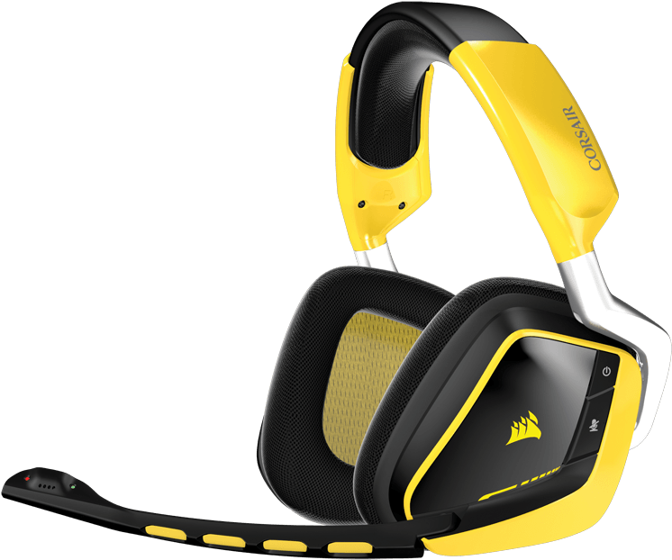 Corsair Gaming Void Rgb Wireless Se Yellow Jacket Gaming (800x669), Png Download