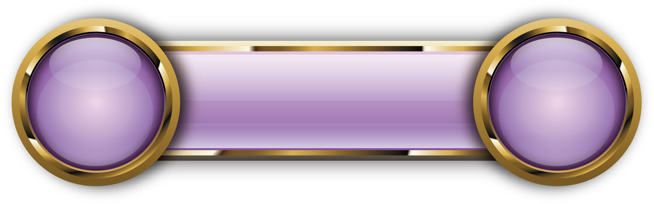 Quartz Purple Button Material Crystal Vector (2176x692), Png Download