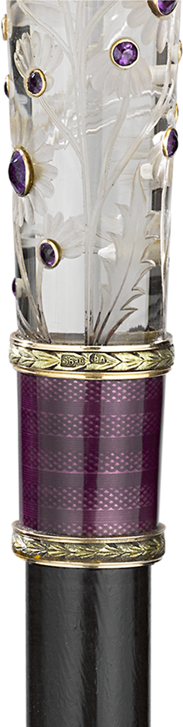 Fabergé Rock Crystal And Amethyst Cane (2000x2500), Png Download