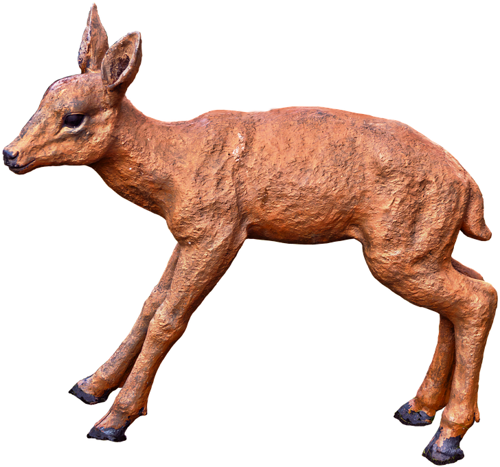 Roe Deer, Figure, Ceramic, Sculpture, Deco, Decoration (850x720), Png Download