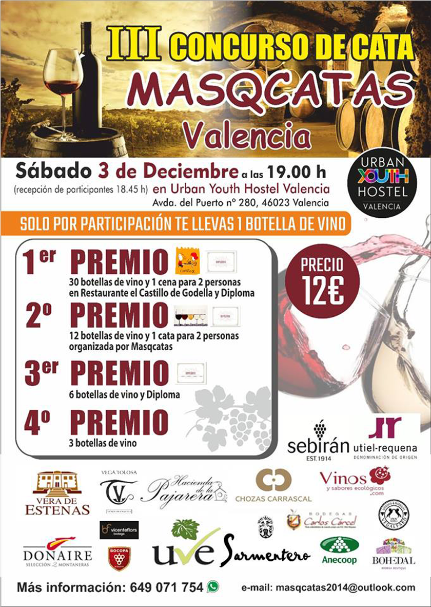 Tercer Concurso De Cata Masqcatas Valencia, El 3 De (1772x1181), Png Download