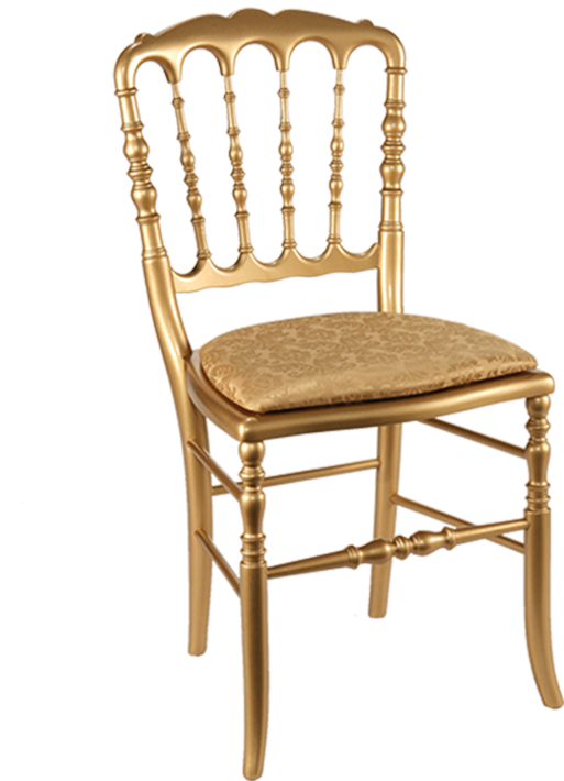 Silla Napoleón Iii Dorada Fija Gala Oro (800x800), Png Download
