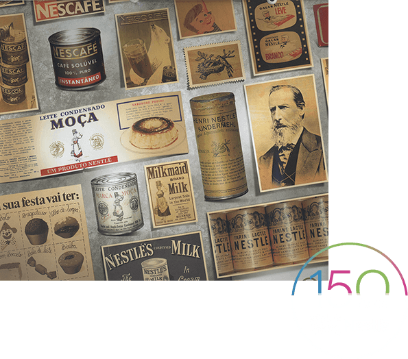 150 Anos Da Nestlé (595x524), Png Download