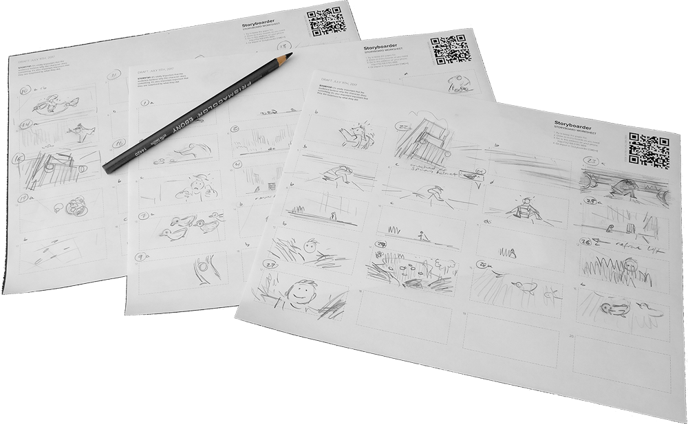 Print Out Storyboard Pages, Draw Storyboards, Then (1000x617), Png Download