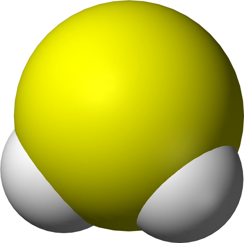 Hydrogen Sulfide 3d Vdw (1100x1092), Png Download