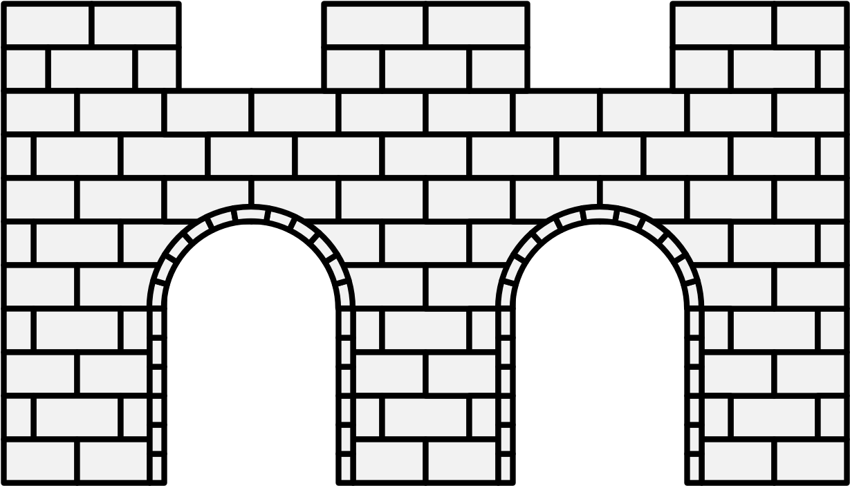 Bridge Of Two Arches (1256x731), Png Download