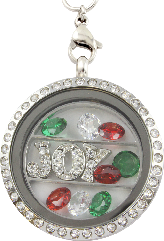 Christmas Joy Charm Necklace (1024x1024), Png Download