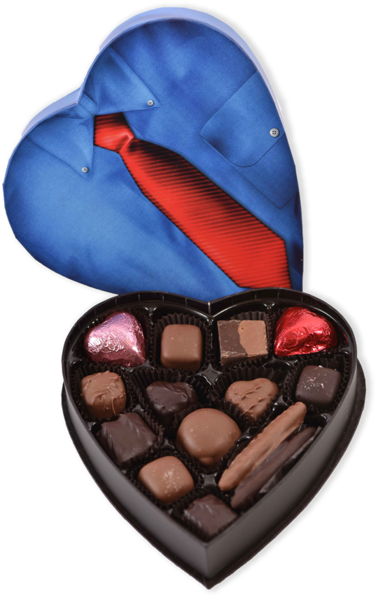 17 Piece Milk And Dark Chocolate Valentine's Day Assortment (580x869), Png Download