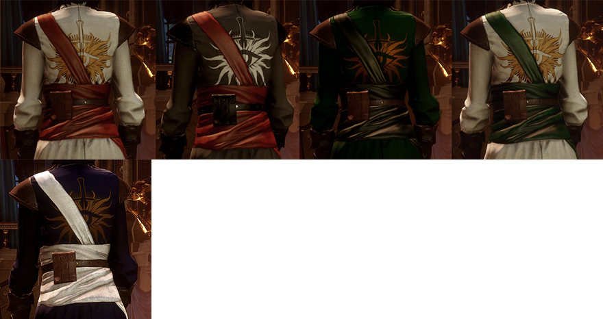 White White Base, With Dark Brown Leather, Red Sash, (880x466), Png Download