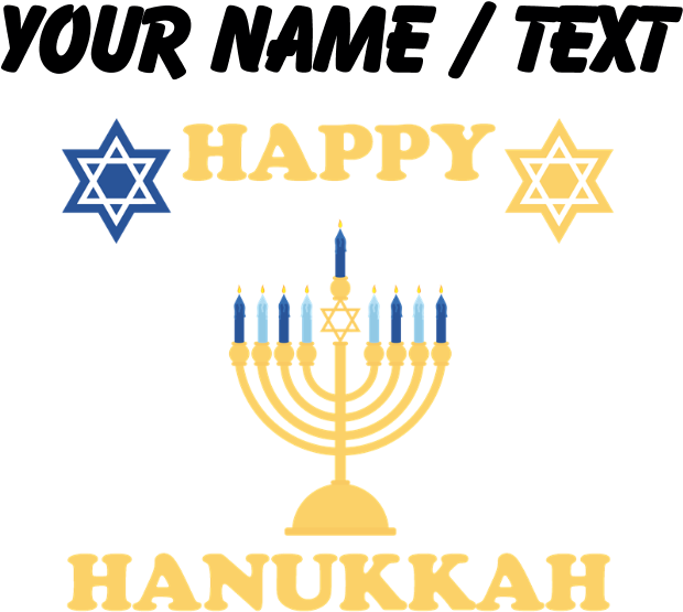 Custom Happy Hanukkah Tote Bag (700x700), Png Download