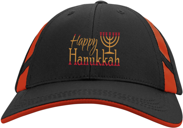 Happy Hanukkah Dry Zone Mesh Inset Cap (620x620), Png Download