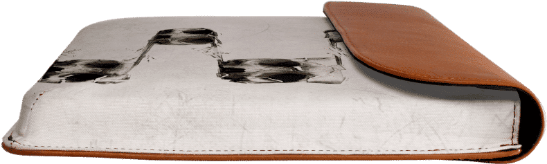 Dailyobjects Skull Frag Real Leather Envelope Sleeve (900x900), Png Download