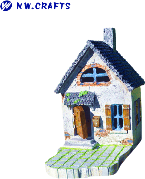 Miniature Fairy House Garden Resin Mini Country Cottage (700x700), Png Download