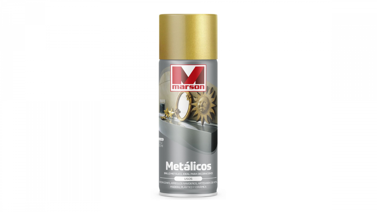 Spray Esm Metalizado Dorado 485ml Marson (1200x1200), Png Download