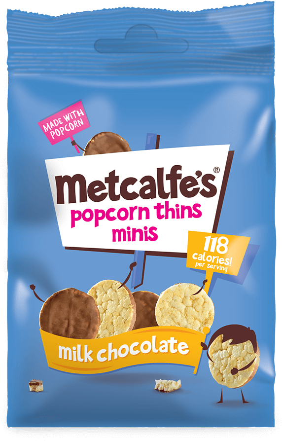 Milk Chocolate Popcorn Thins Minis (916x1220), Png Download