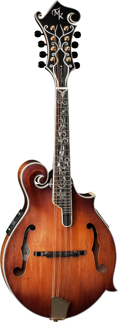 Michael Kelly F Style Mandolins Legacy Dragonfly Flame (403x1100), Png Download