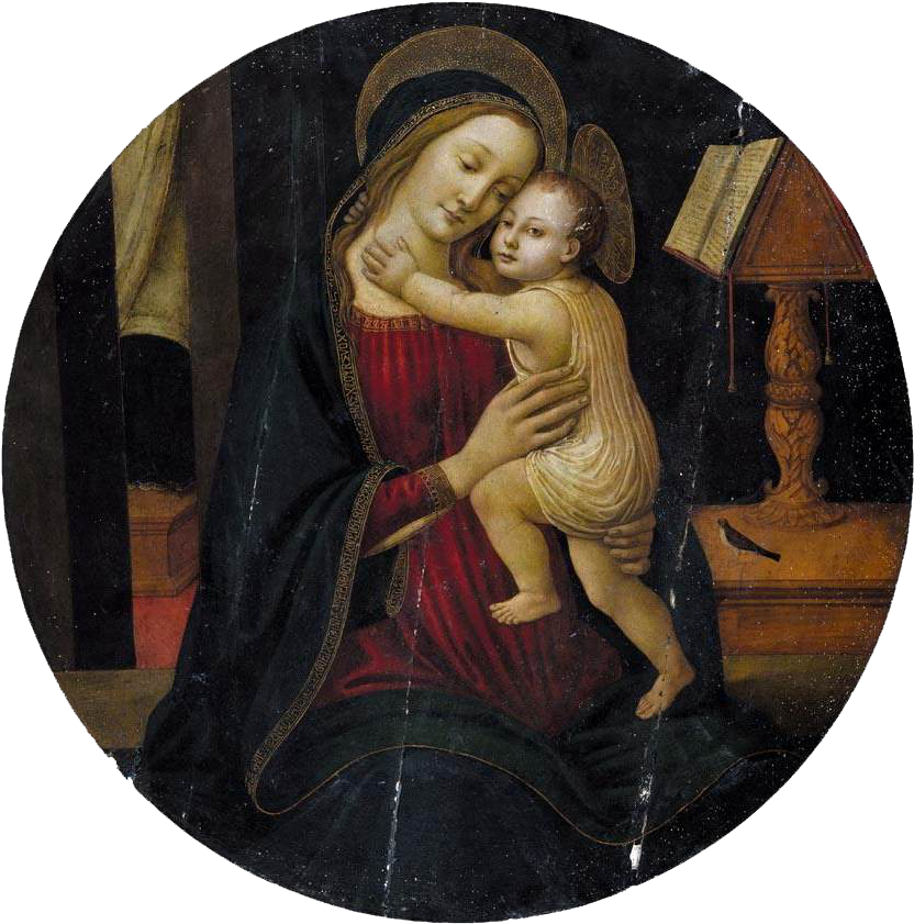 Arcangelo Di Jacopo Del Sellaio Virgen Con Niño (863x864), Png Download