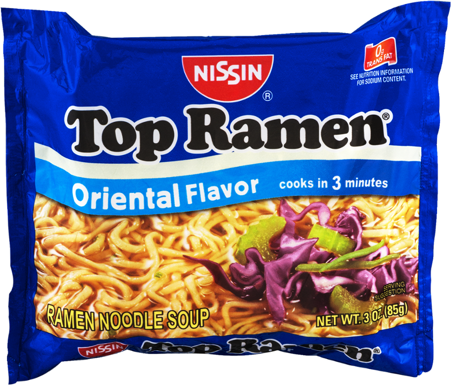 Nissin Top Ramen Oriental Flavor, 3 Oz (1000x1000), Png Download