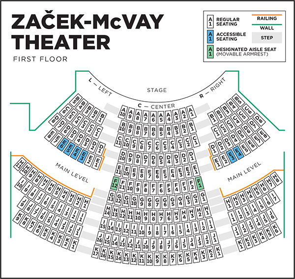 Zacek-mcvay Theater Seating Chart (600x568), Png Download
