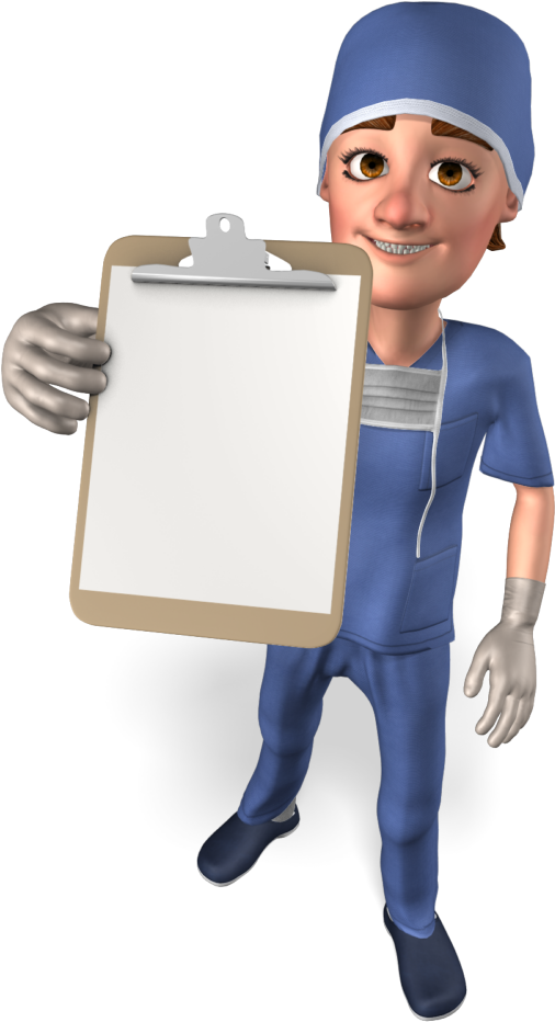 Clipboard Male Nurse Custom 20731 (562x1000), Png Download