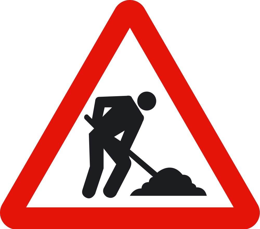 Senal De Transito Hombre Trabajando (1000x881), Png Download