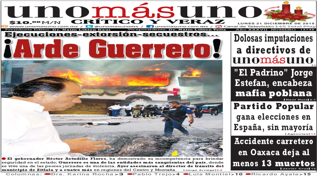 21 De Diciembre 2015, Ejecuciones Extorsiones Secuestros (1200x630), Png Download