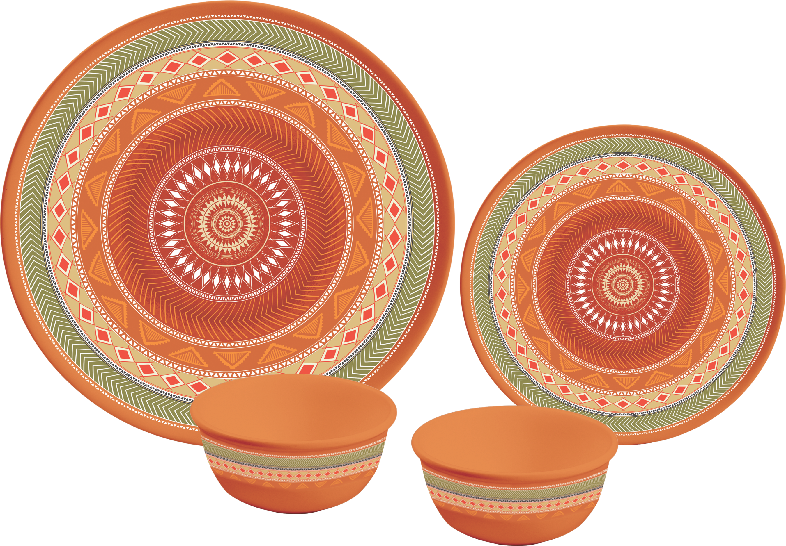 18 Pc Rnd Persian Terra Cotta Matt Dinner Set (2700x1878), Png Download