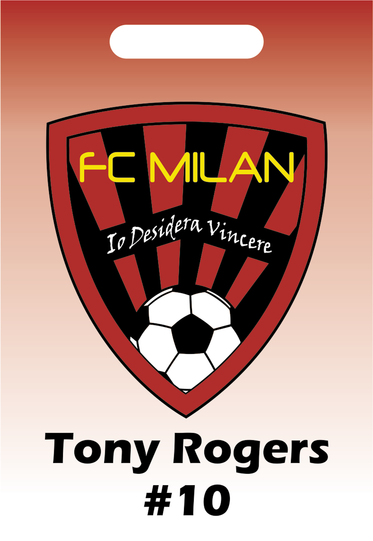 Un5503 Fc Milan Luggage Tag (2335x2153), Png Download