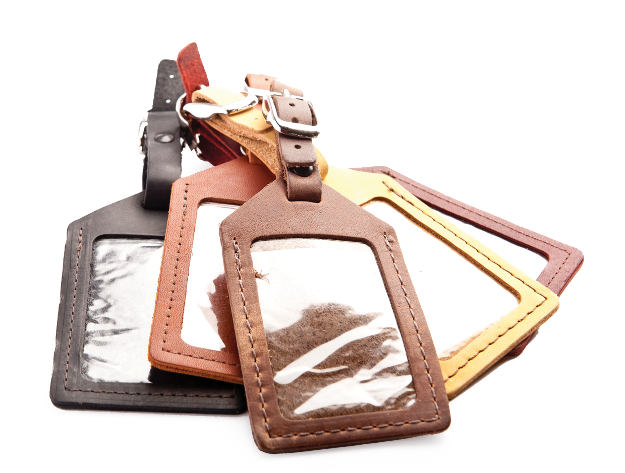 Rustic Leather Luggage Tag (1239x939), Png Download