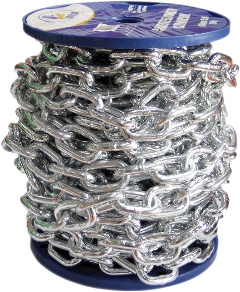 Corrente Elo Curto Galvanizado Carretel Guepar (600x600), Png Download