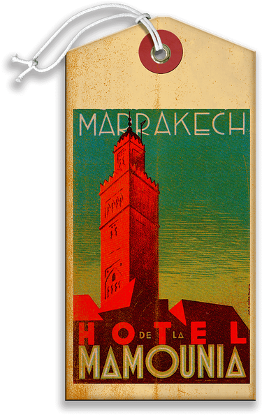 Hotel Mamounia Luggage Tag (730x730), Png Download