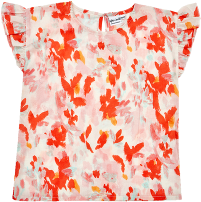 Coral Floral Blouse By Iglo &amp (640x640), Png Download